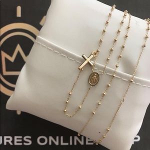 18k Real Gold Religious necklace